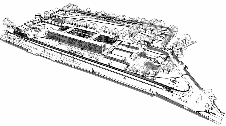 Scan to BIM Kitchener Barracks Kent model