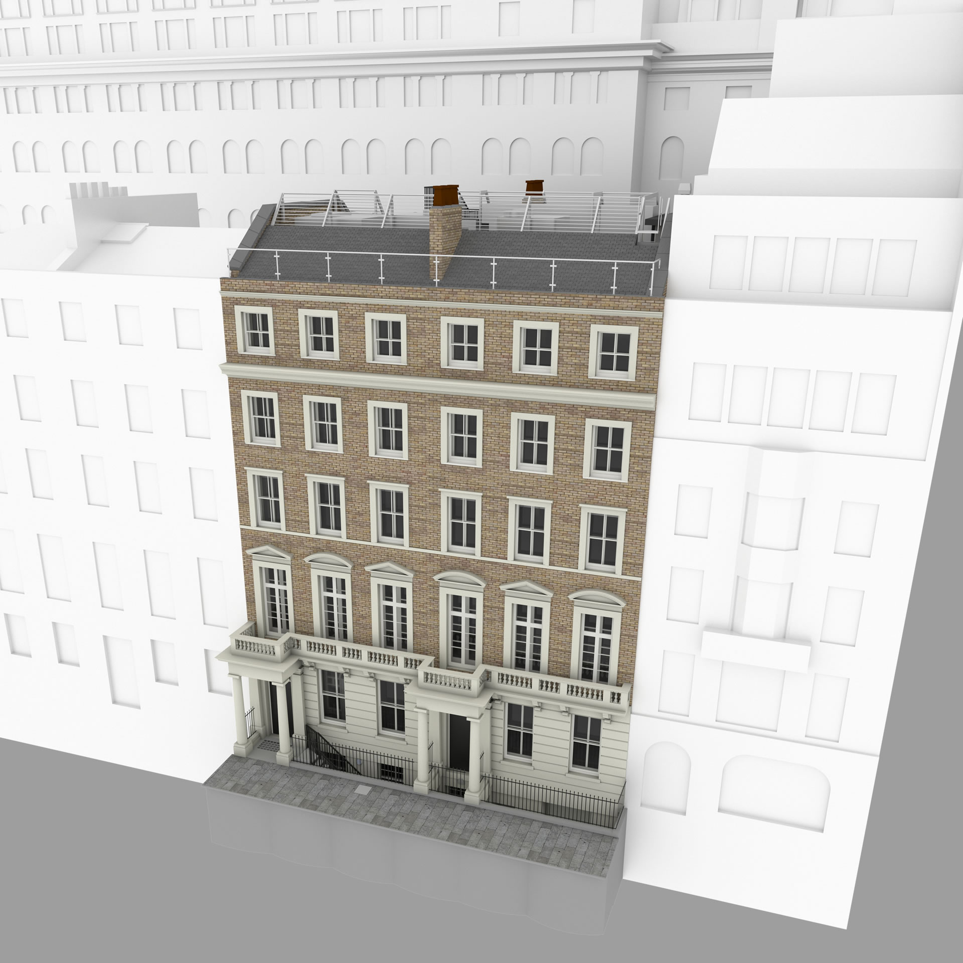 Scan to BIM of period property near Oxford Circus, Fitzrovia London W1 – Revit model created from laser scans for refurbishment and coordination